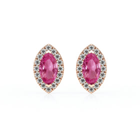 Boucles d’oreilles saphir rose et diamant Coup de Foudre - 5