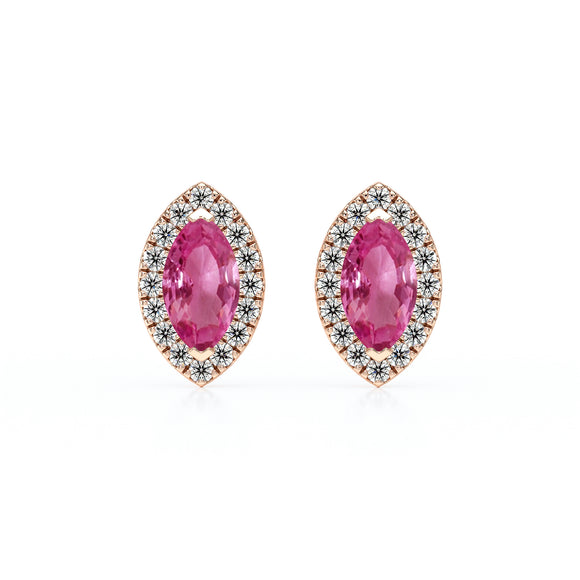Boucles d’oreilles saphir rose et diamant Coup de Foudre - 5