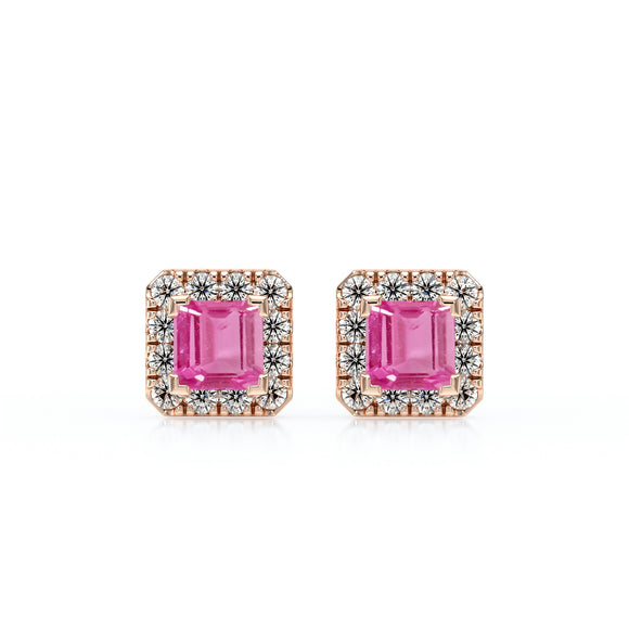 Boucles d’oreilles saphir rose et diamant Coup de Foudre - 6