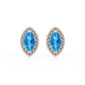 Boucles d’oreilles topaze et diamant Coup de Foudre - 5
