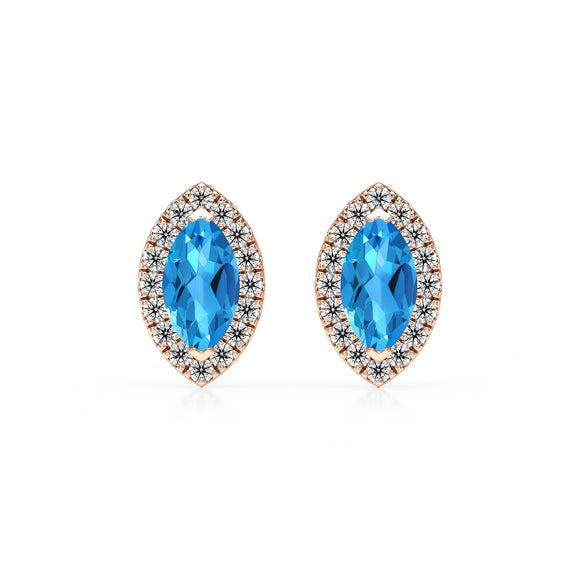 Boucles d’oreilles topaze et diamant Coup de Foudre - 5