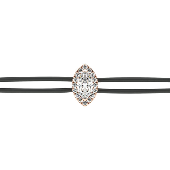 Bracelet cordon entourage diamant Coup de Foudre - 5