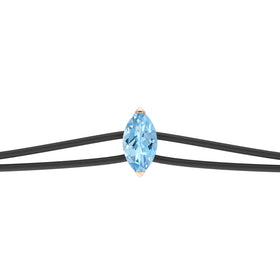 Bracelet cordon aigue-marine Lune de Miel - 2