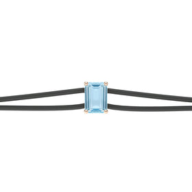 Bracelet cordon aigue-marine Lune de Miel - 3