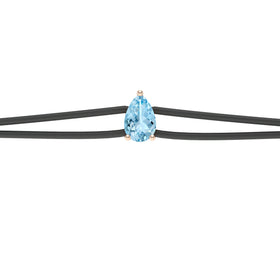 Bracelet cordon aigue-marine Lune de Miel - 4