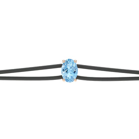 Bracelet cordon aigue-marine Lune de Miel - 5
