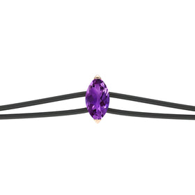 Bracelet cordon améthyste Lune de Miel - 2