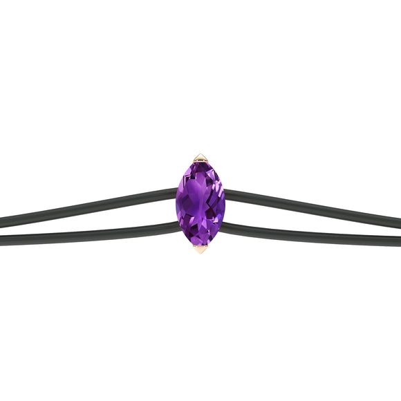 Bracelet cordon améthyste Lune de Miel - 2