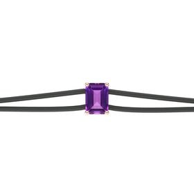 Bracelet cordon améthyste Lune de Miel - 3