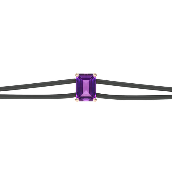 Bracelet cordon améthyste Lune de Miel - 3