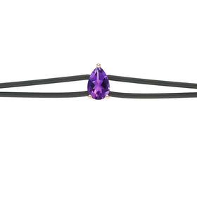 Bracelet cordon améthyste Lune de Miel - 4