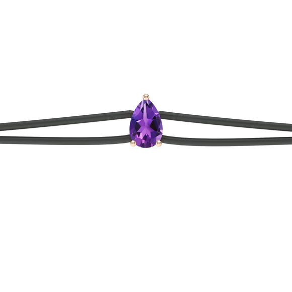 Bracelet cordon améthyste Lune de Miel - 4