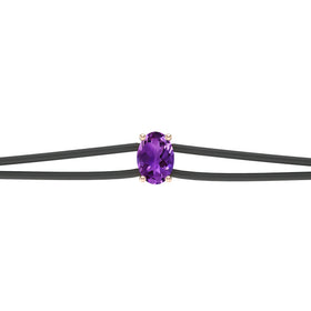 Bracelet cordon améthyste Lune de Miel - 5