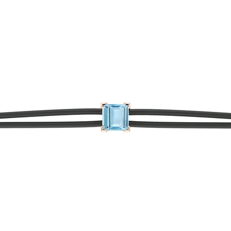 Bracelet cordon aigue-marine Lune de Miel - 6