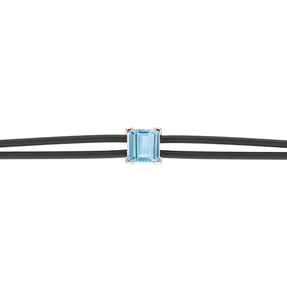 Bracelet cordon aigue-marine Lune de Miel - 6