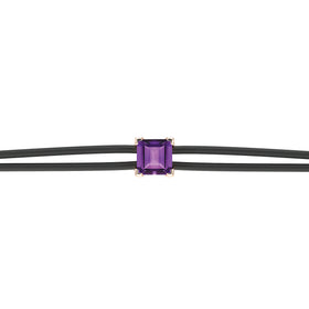 Bracelet cordon améthyste Lune de Miel - 6