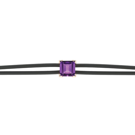 Bracelet cordon améthyste Lune de Miel - 6