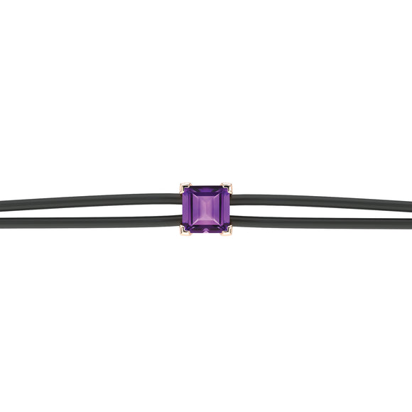 Bracelet cordon améthyste Lune de Miel - 6
