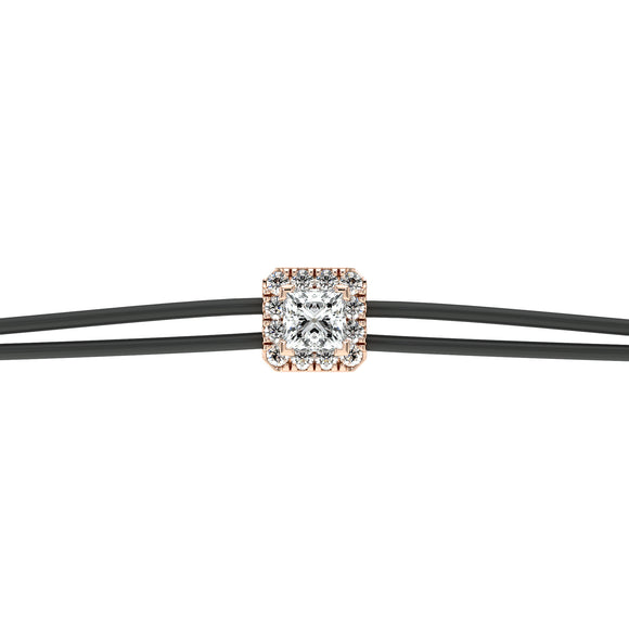Bracelet cordon entourage diamant Coup de Foudre - 4
