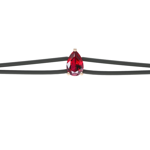 Bracelet cordon rubis Lune de Miel - 4
