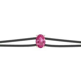 Bracelet cordon saphir rose Lune de miel - 5