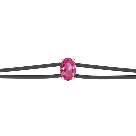 Bracelet cordon saphir rose Lune de miel - 5