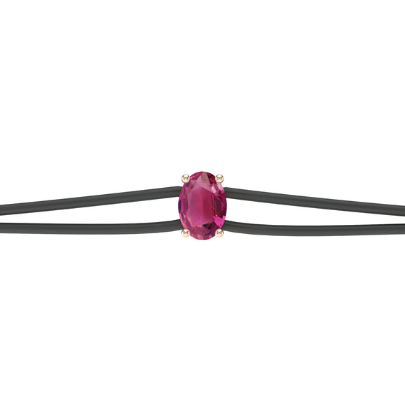 Bracelet cordon tourmaline Lune de Miel - 5