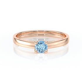 Solitaire aigue-marine Lune de Miel – 1