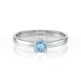 Solitaire aigue-marine Lune de Miel – 1