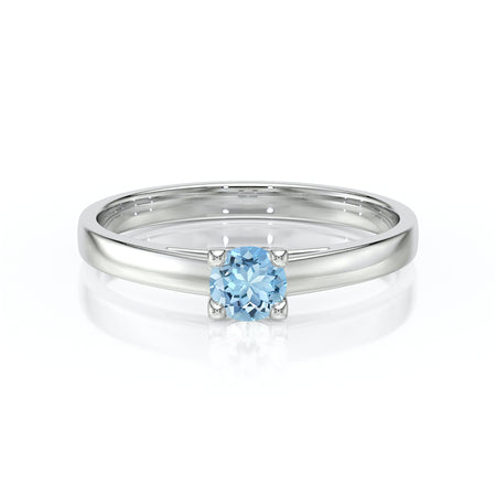 Solitaire aigue-marine Lune de Miel – 1