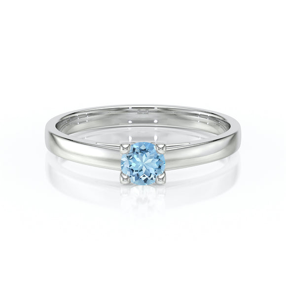 Solitaire aigue-marine Lune de Miel – 1