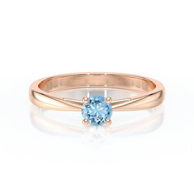 Solitaire aigue-marine Lune de Miel – 2