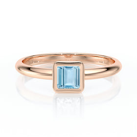 Solitaire aigue-marine Nuit de Noces – 3