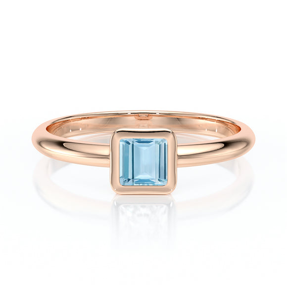 Solitaire aigue-marine Nuit de Noces – 3