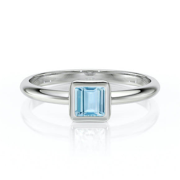 Solitaire aigue-marine Nuit de Noces – 3