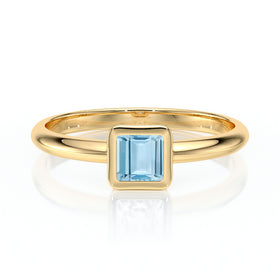 Solitaire aigue-marine Nuit de Noces – 3