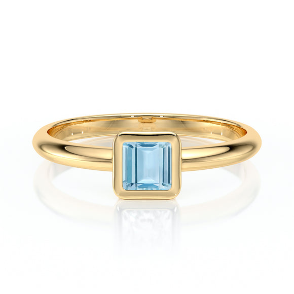 Solitaire aigue-marine Nuit de Noces – 3