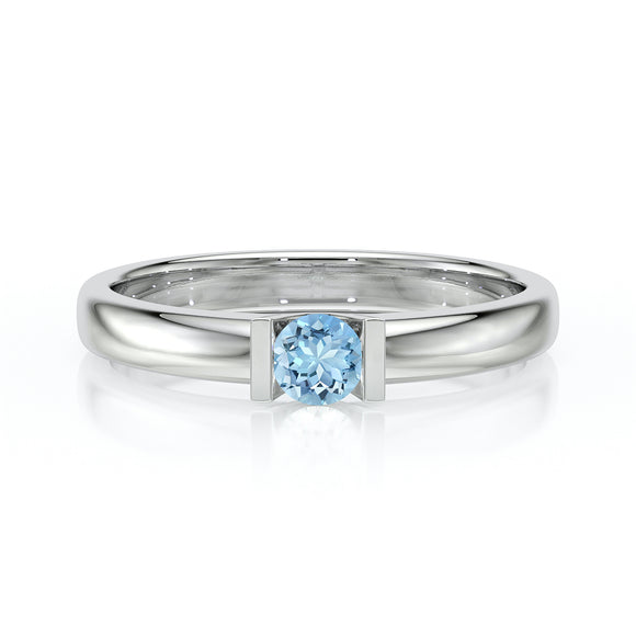 Solitaire aigue-marine Pour Toujours - 2