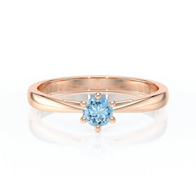 Solitaire aigue-marine Premier Amour – 1