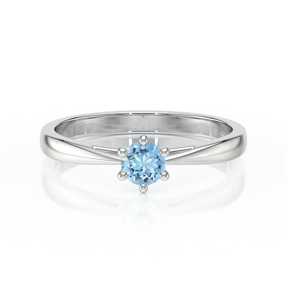 Solitaire aigue-marine Premier Amour – 1