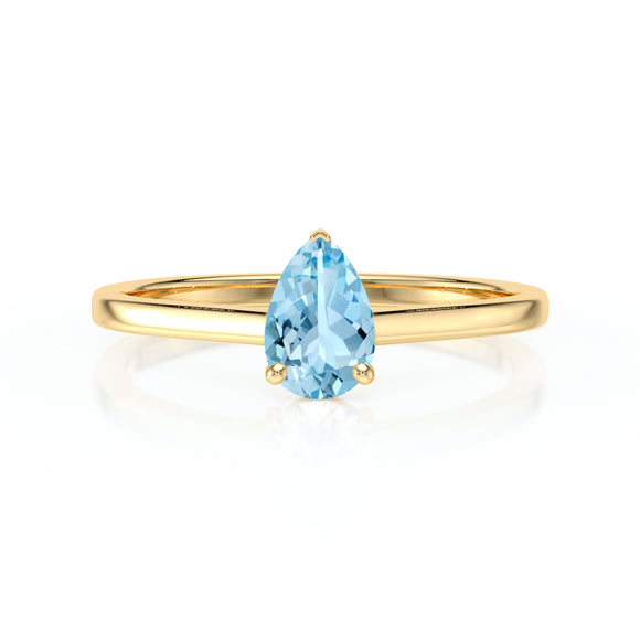 Solitaire aigue-marine Une Promesse – 1