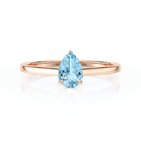 Solitaire aigue-marine Une Promesse – 1