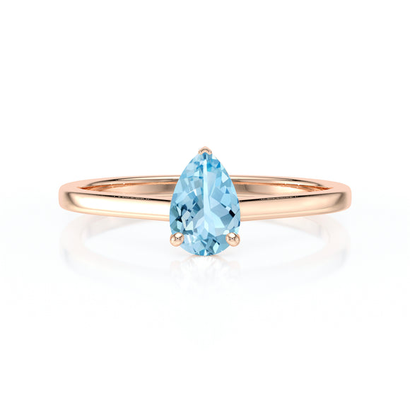 Solitaire aigue-marine Une Promesse – 1
