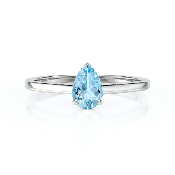 Solitaire aigue-marine Une Promesse – 1