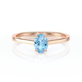 Solitaire aigue-marine Une Promesse – 2