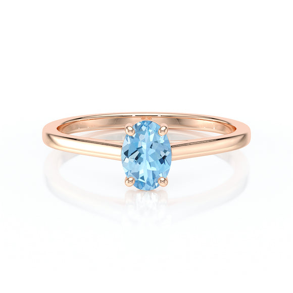 Solitaire aigue-marine Une Promesse – 2