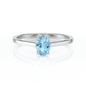 Solitaire aigue-marine Une Promesse – 2