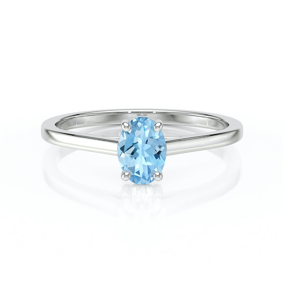 Solitaire aigue-marine Une Promesse – 2