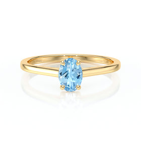 Solitaire aigue-marine Une Promesse – 2