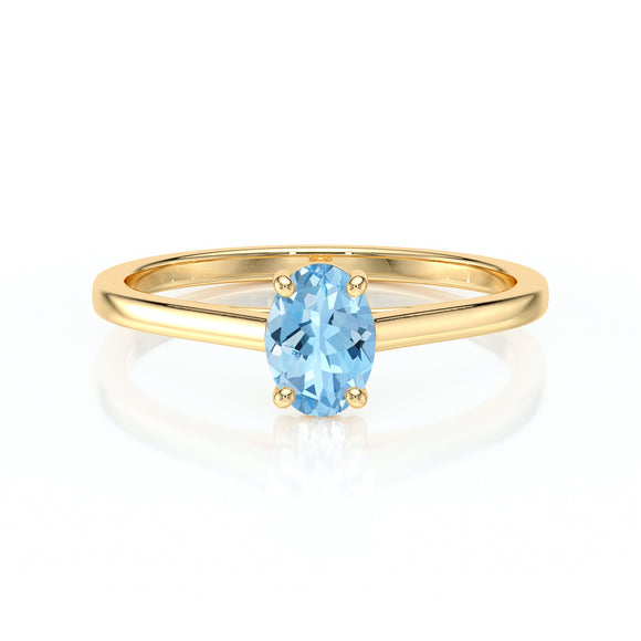 Solitaire aigue-marine Une Promesse – 2